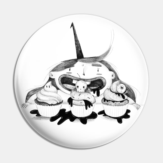 Poisonous Cupcakes Pin by Gummy Illustrations