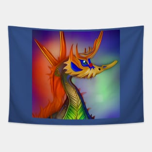 Rainbow Seahorse Dragon Tapestry