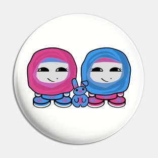 Aliyah & Laylah O'BABYBOT Toy Robots (and Pocket) Pin