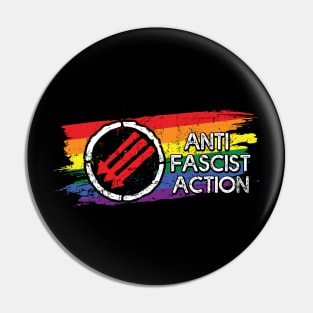 Vintage LGBT Pride Antifascist Action Gift Pin