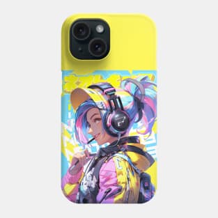 HEADPHONE GAL 3333 - NEOTOKIO3 100%ドPE / DREAM BIG | Anime Manga Kawaii Anime Girl Pop Art 3D | PROUD OTAKU Phone Case