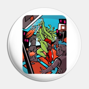 Medusa Basketball Pin