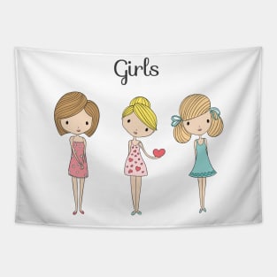 Cute Girls Tapestry