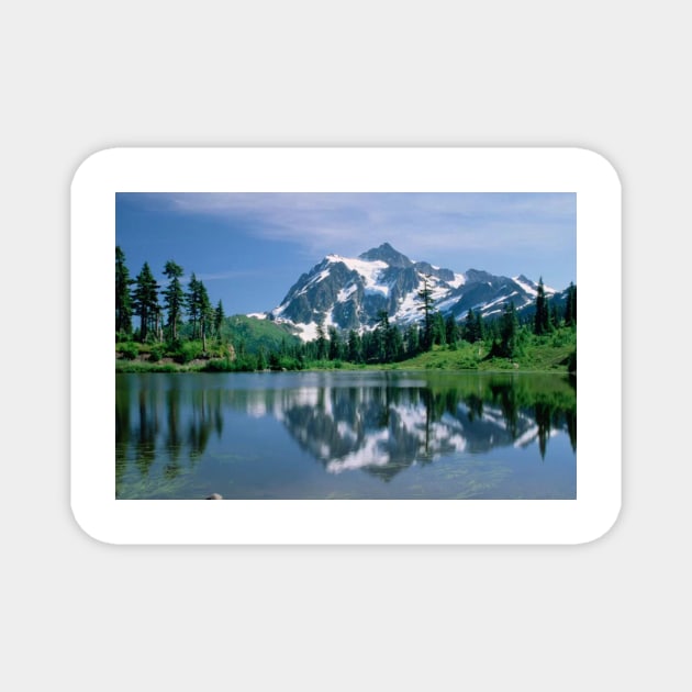 Mt Shuksan Northern Cascade Mountains Magnet by RhysDawson