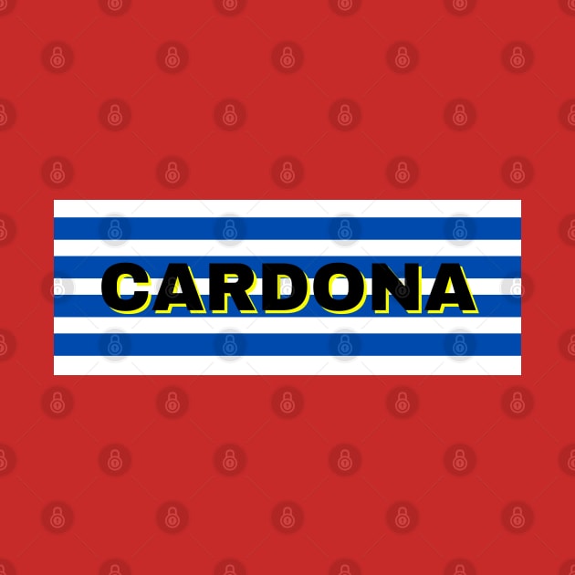 Cardona City in Uruguay Flag Stripes by aybe7elf