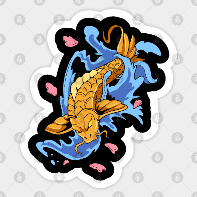 Traditional Japanese Koi Fish Print Carp Koi Pond Tee Koi