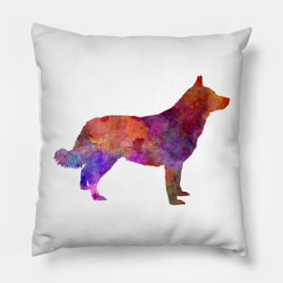 Lapponian Herder in watercolor Pillow