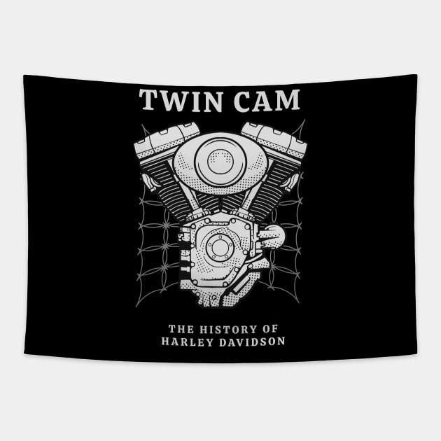 twin cam american engine Tapestry by noorshine