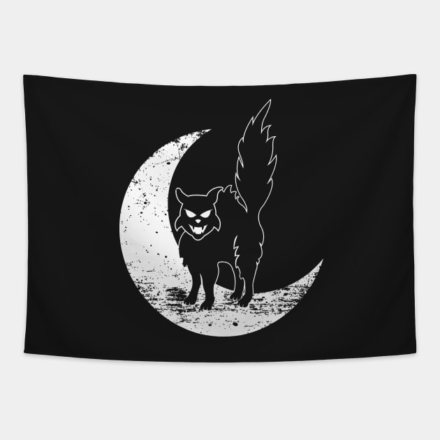 Black Cat Tapestry by VOLPEdesign