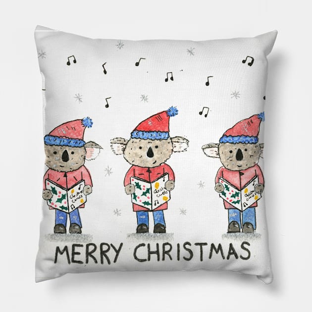 koalas carolling Pillow by Charlotsart