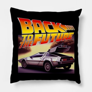 back to the future vintage Pillow