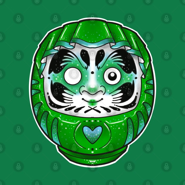 green daruma doll by weilertsen