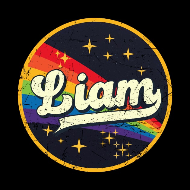 Liam // Rainbow In Space Vintage Grunge-Style by LMW Art