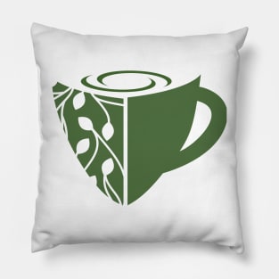 cup of green tea shape Pillow