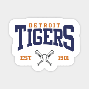 Retro Detroit Baseball Magnet