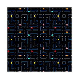 Pac-Man Retro Arcade Gaming Design T-Shirt