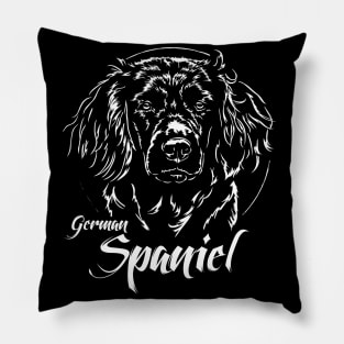 Proud German Spaniel dog portrait hunting dog Pillow