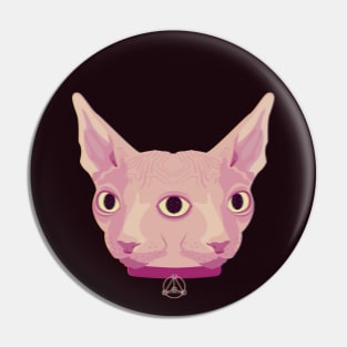 Two-Faced Sphynx From Outer Space Pin