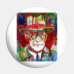 SIGMUND FREUD - watercolor portrait .8 Pin