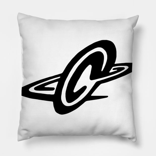 Chad's Universe Logo in Black Pillow by chadsuniverse