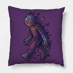 Take a Walk (colored) by Lei Melendres Pillow