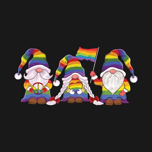 Peace love pride LGBT flag Rainbow Gay Pride LGBT Gnome by UNXart