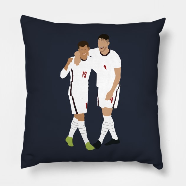 Mason Mount Declan Rice England Midfield Duo Pillow by Jackshun