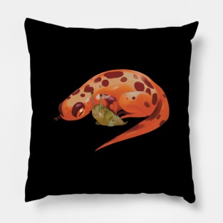 Unlikely Friends Salamander & Garden Slug Pillow