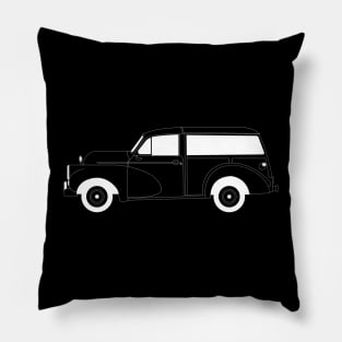 Opel White Outline Pillow