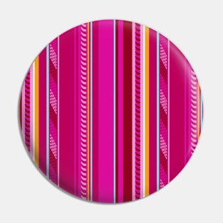 Pink Funky Stripes Pin