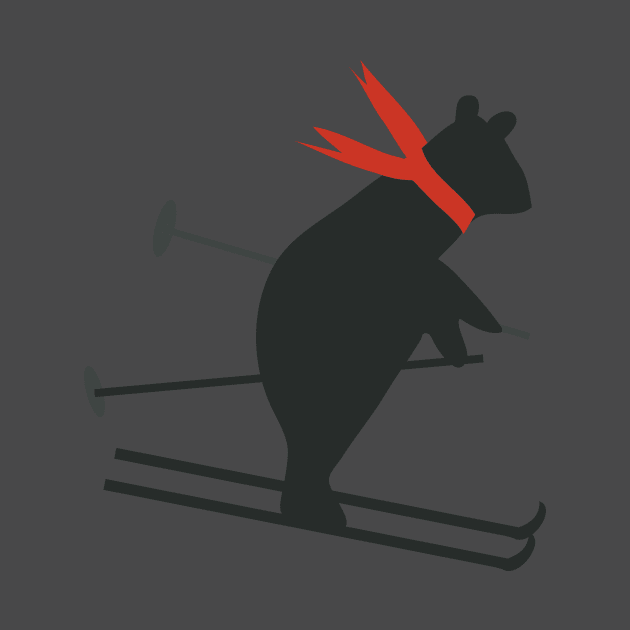 Bear skiing by tfinn