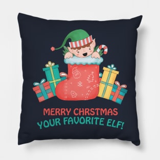 Santas Little Helper - Happy Christmas and a happy new year! - Available in stickers, clothing, etc Pillow