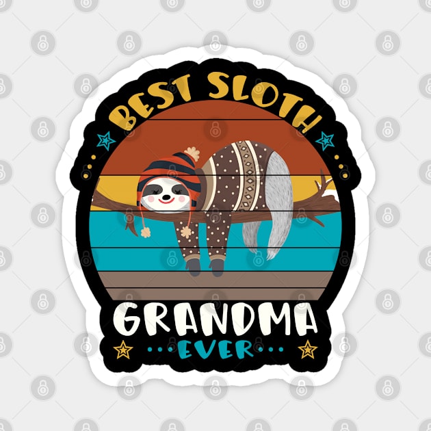 best sloth grandma ever Magnet by TarikStore