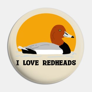 I Love Redheads Pin