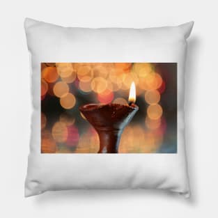 A lit lamp Pillow