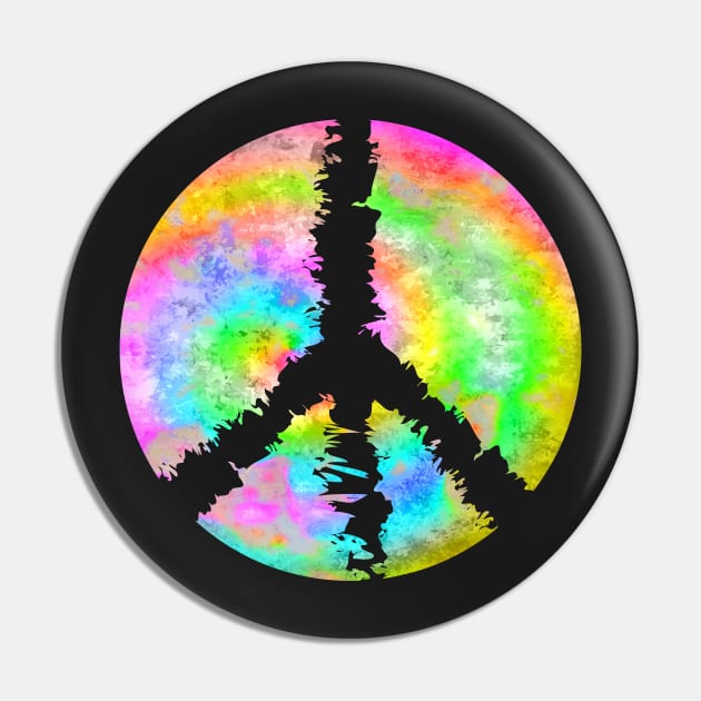 Tie Dye Peace Sign Pin by Zap Studios