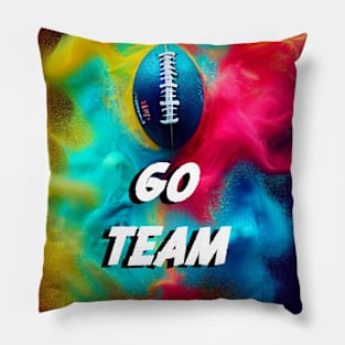 Go Team! Football Color Cloud Pillow