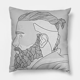 Profile View of a Man Pillow