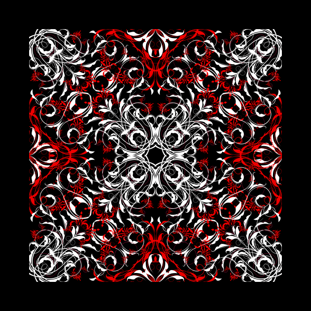 Red White Mandala by Danion