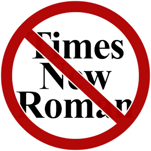 No Times New Roman Magnet