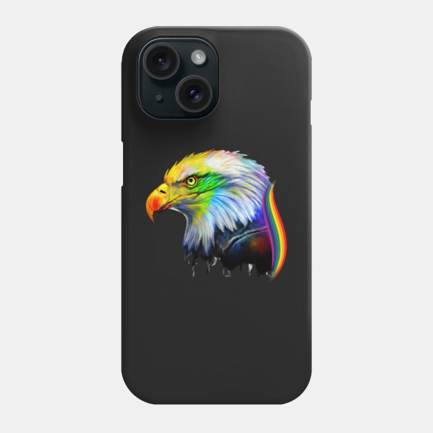 Eagle Rainbow Head Phone Case by Shadowbyte91