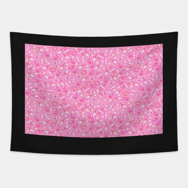 Medical Menhera on Bright Pink Tapestry by FrostedSoSweet