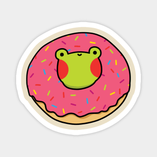 Frog in a yummy donut Magnet