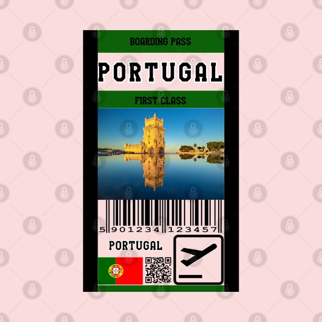 Portugal first class boarding pass by Travellers