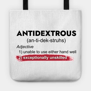 Antidextrous Adjective Definition Tote