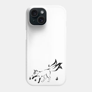 Kitsune (black) Phone Case