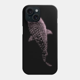 Glowing Pink Neon Whale Shark Optical illusion Phone Case