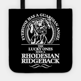 Rhodesian Ridgeback Guardian Angel dog sayings Tote