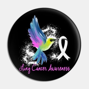 I Wear White Lung Cancer Awareness Pin