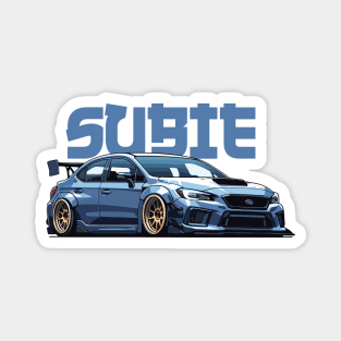 Subaru WRX STI Car Art - Impreza Widebody Modified JDM Car Magnet